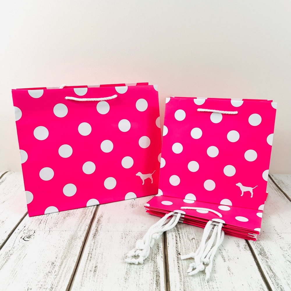VS PINK Polka Dot Shopping Bag Bundle